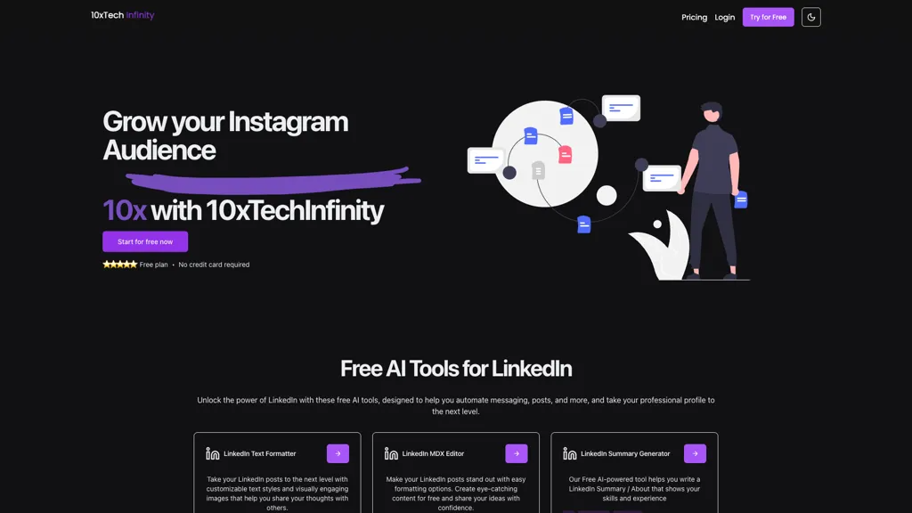 10x Tech Infinity 官网截图
