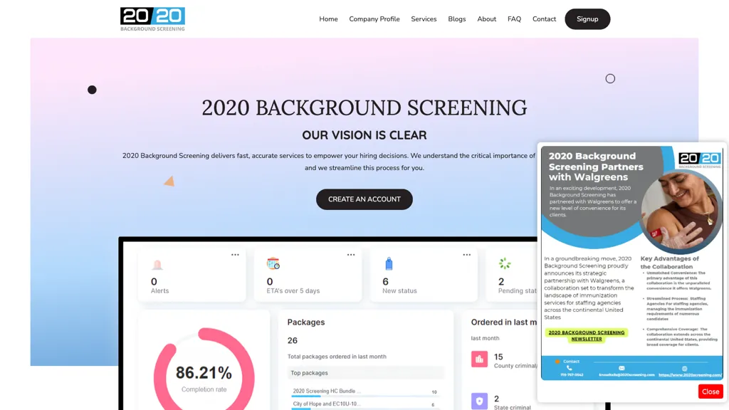 2020 background screening 工具截图
