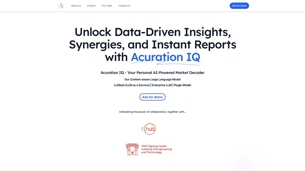 Acuration 官网截图