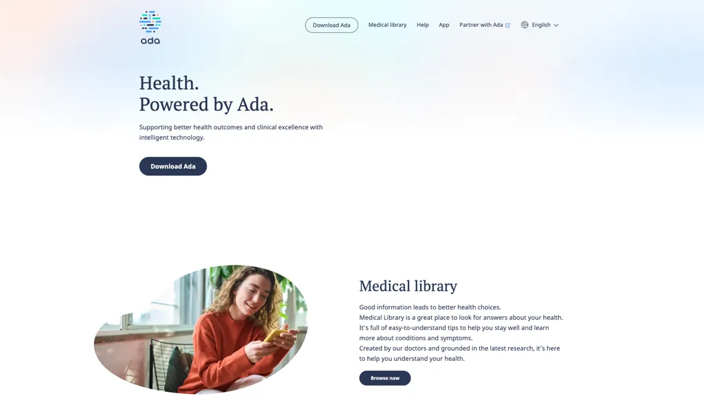 Ada Health 官网截图