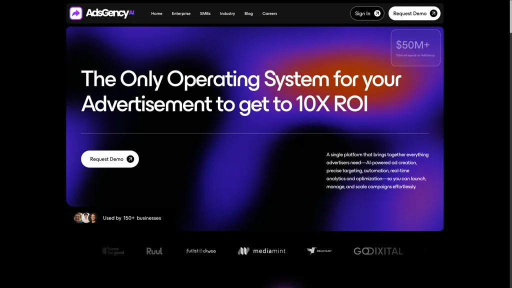 Adsgency ai mvp 官网截图