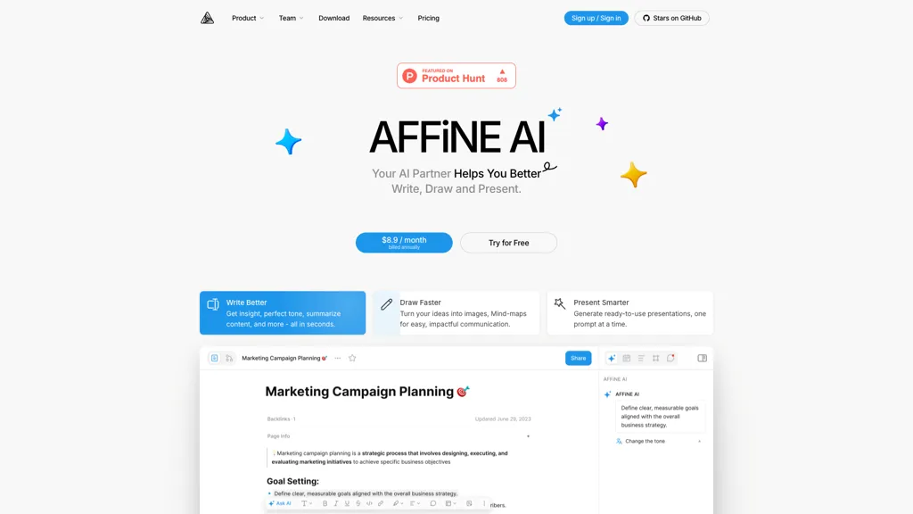 Affine ai 工具截图