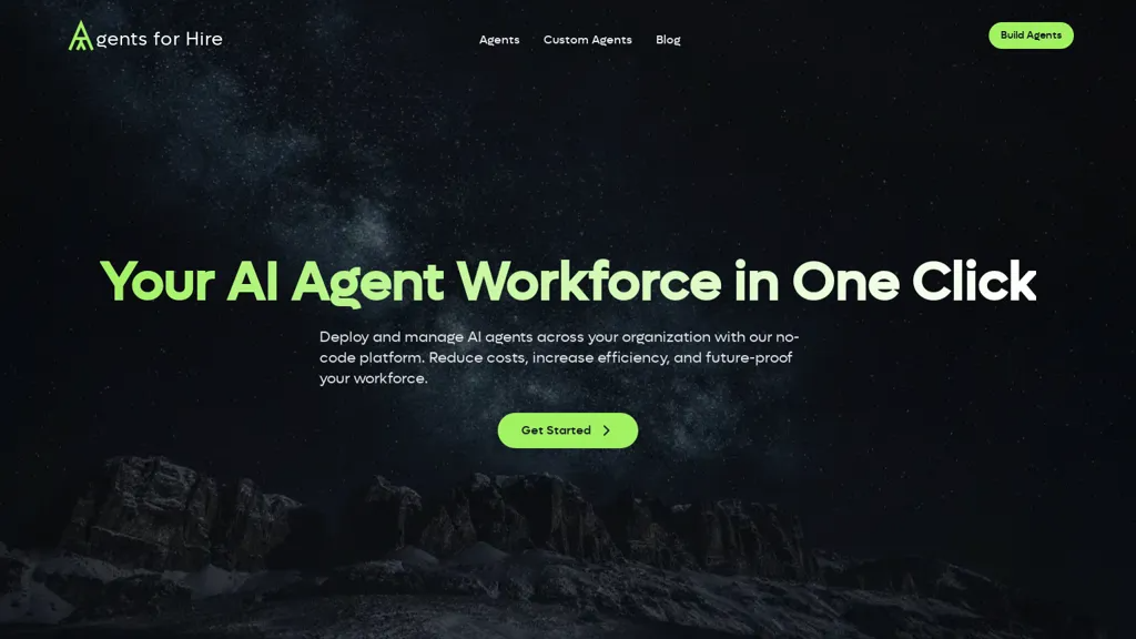 AgentsForHire.ai 官网截图