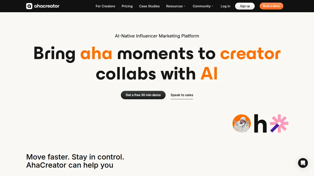 AhaCreator 官网截图