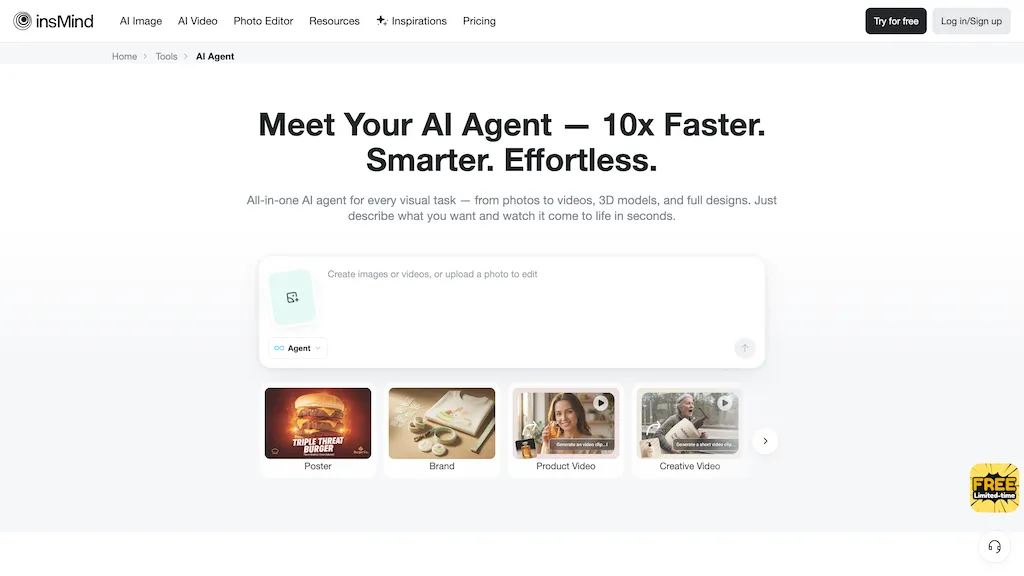 AI Agent 官网截图