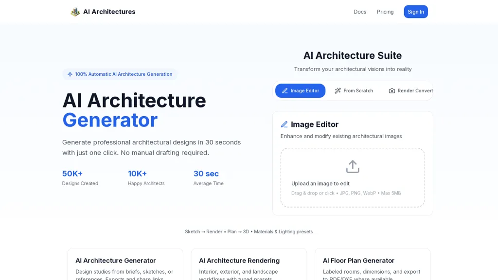AI Architectures 官网截图