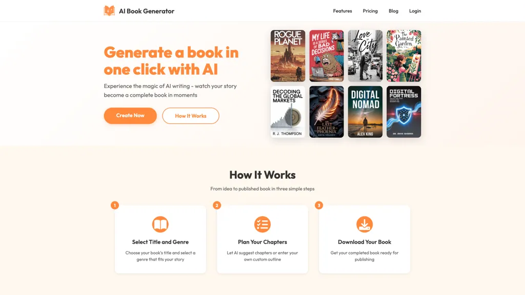 AI Book Generator 官网截图