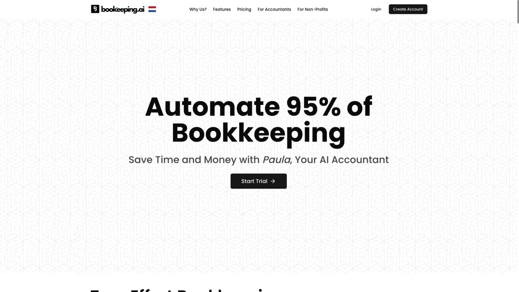 AI Bookkeeping 官网截图