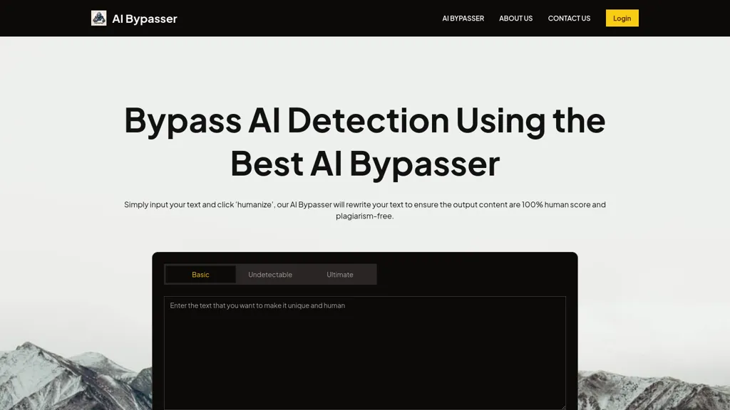 AI Bypasser AI 官网截图