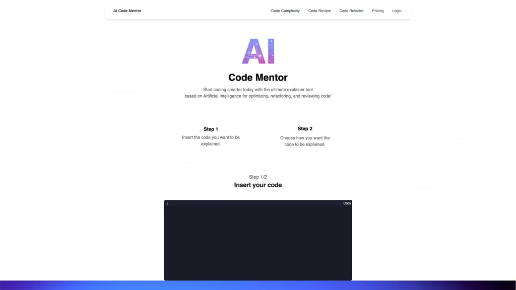 AI Code Mentor 官网截图