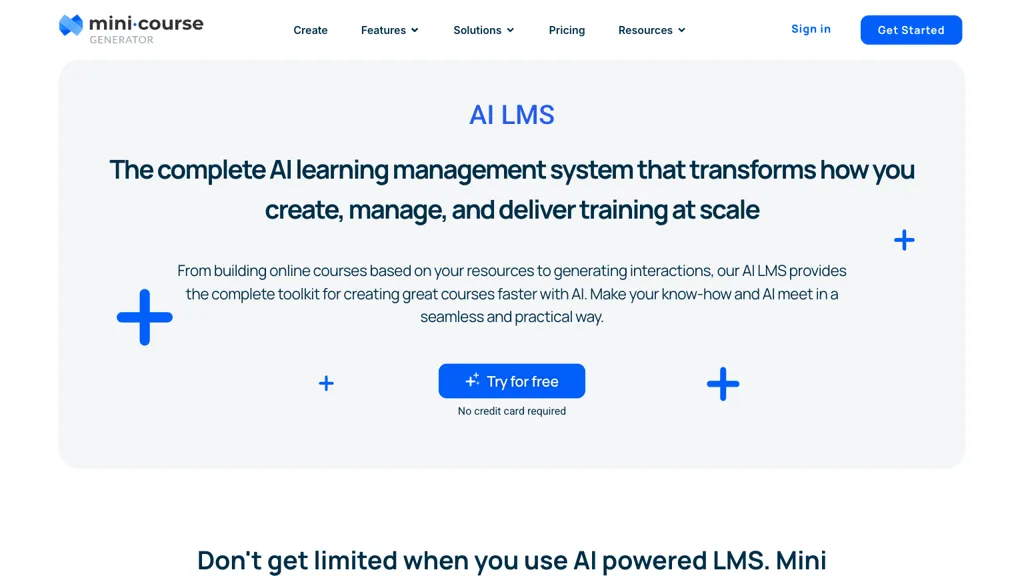 AI Course Creator 官网截图