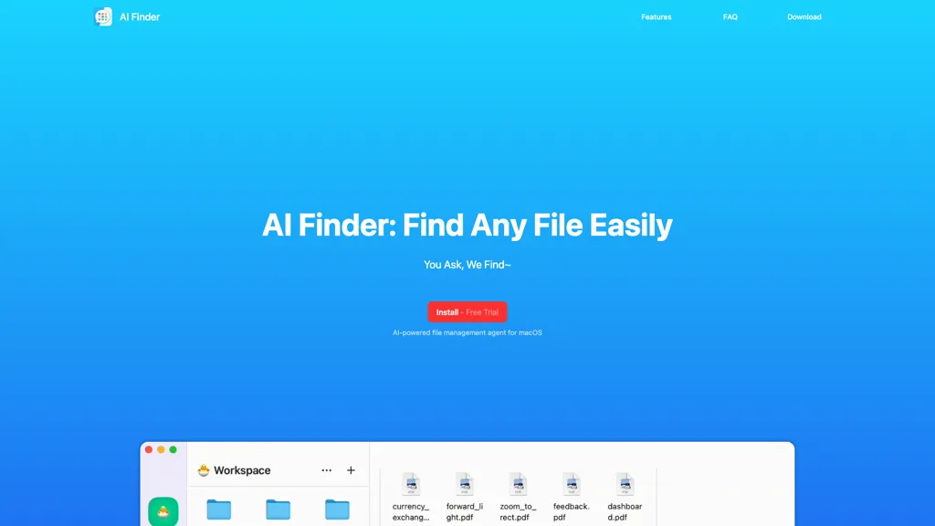 AI Finder 官网截图