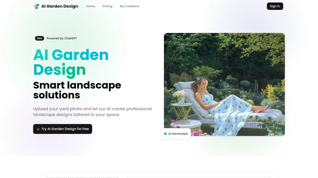 AI Garden Design 官网截图