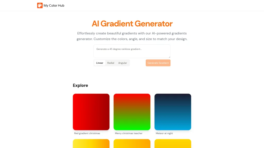 AI Gradient Generator 官网截图