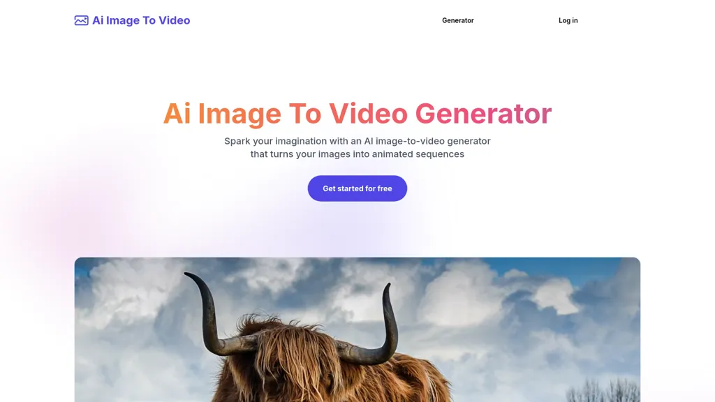 AI Image To Video Generator 官网截图
