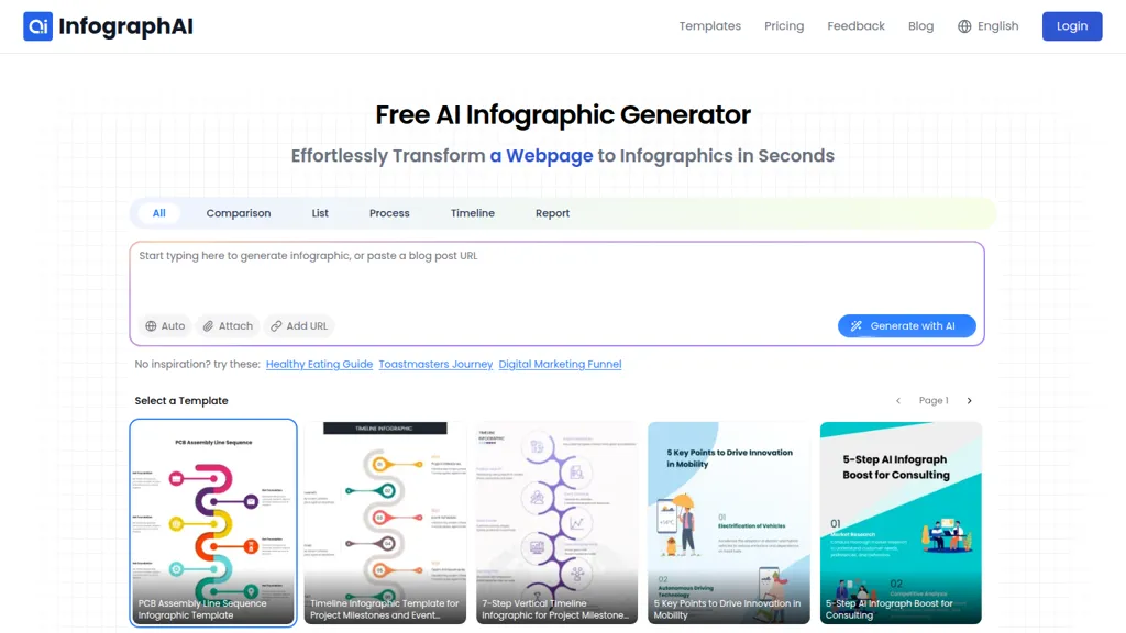 AI Infographic Generator 官网截图