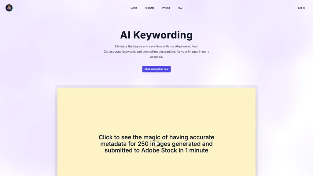 AI Keywording 官网截图