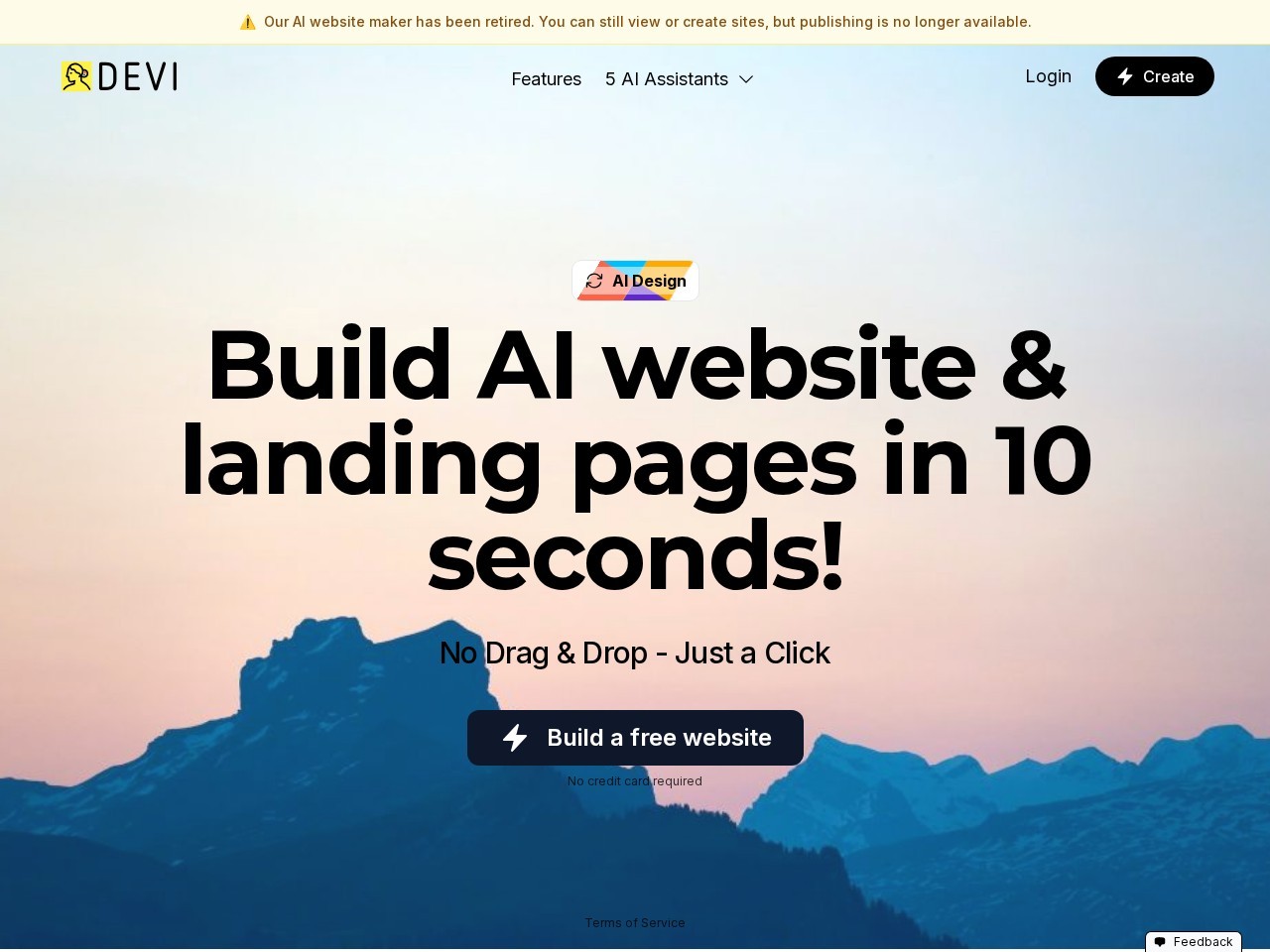 AI Landing Page Builder 官网截图