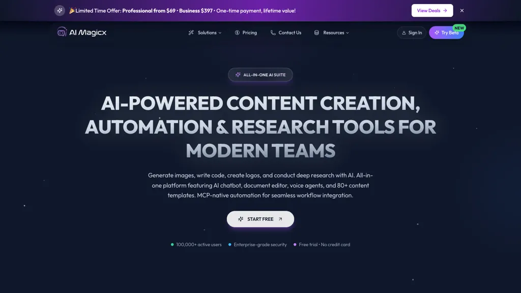 AI Magicx 官网截图