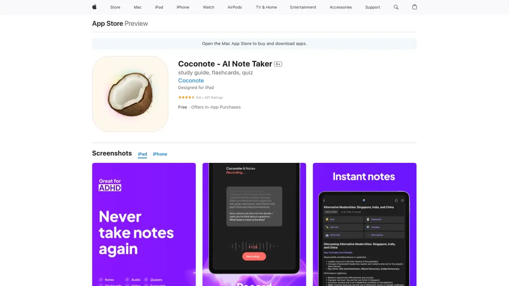 AI Note Taker 官网截图