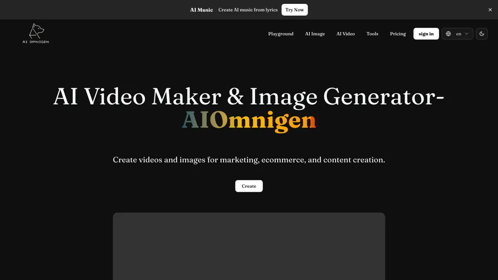 AI Omnigen 官网截图
