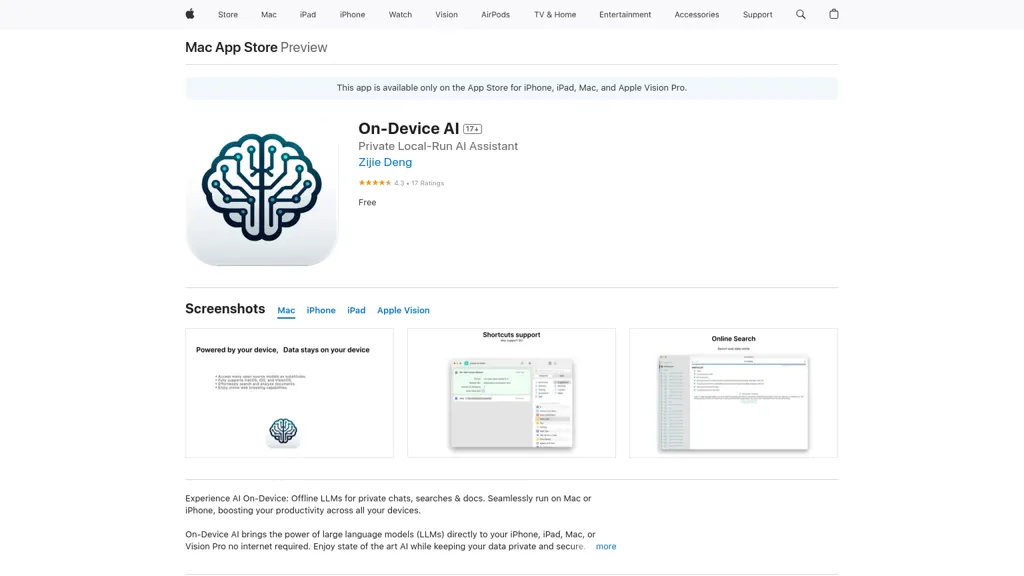 AI on Device 工具截图
