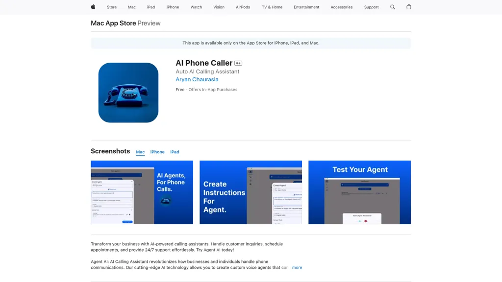 AI Phone Caller 官网截图