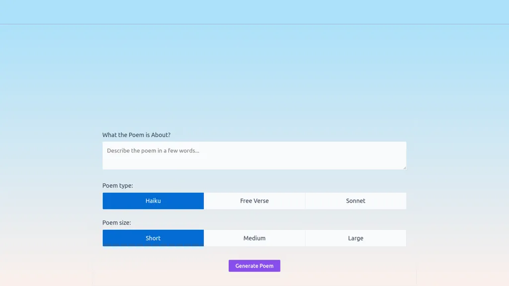 AI Poem Generator 官网截图