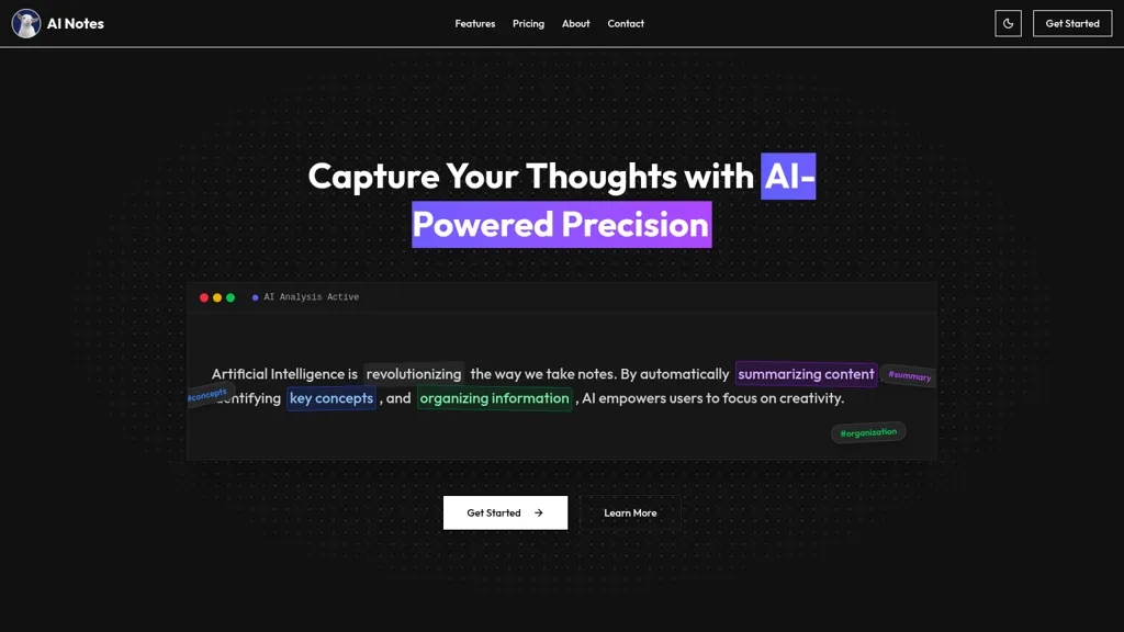 AI-Powered Notes Taker 官网截图