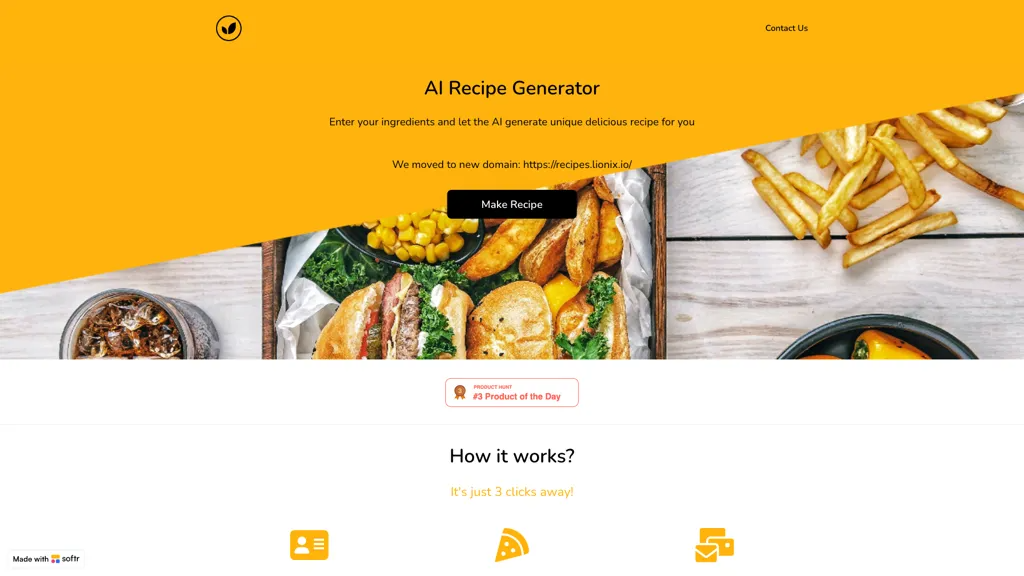 AI Recipe Generator 官网截图