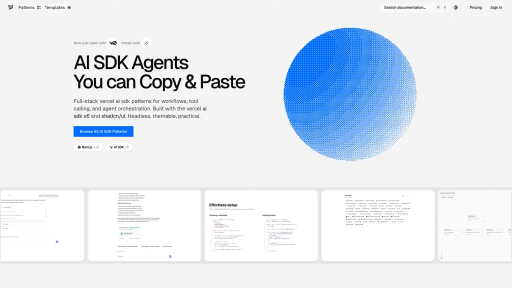 AI SDK AGENTS 工具截图