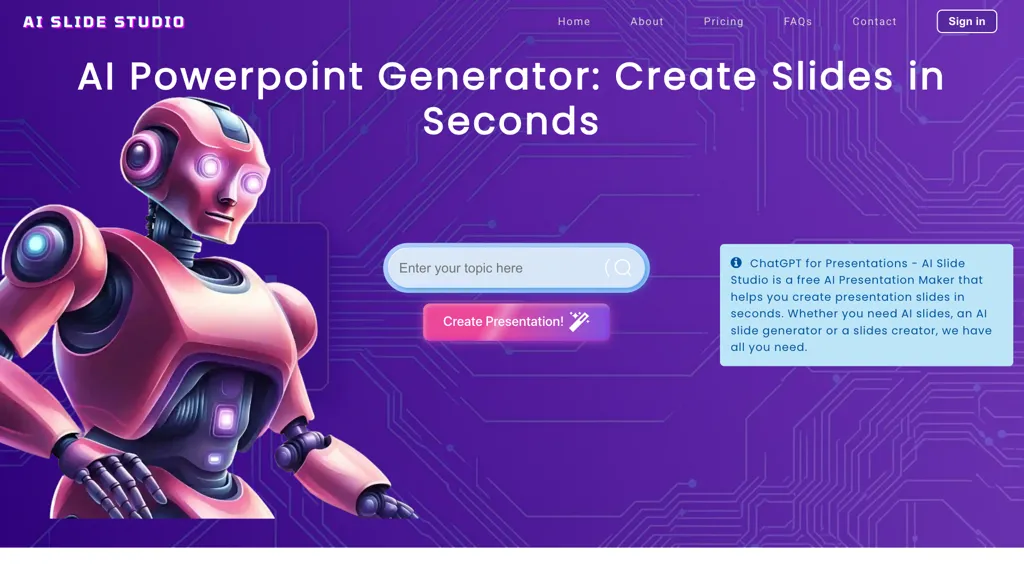 AI Slide Studio 工具截图