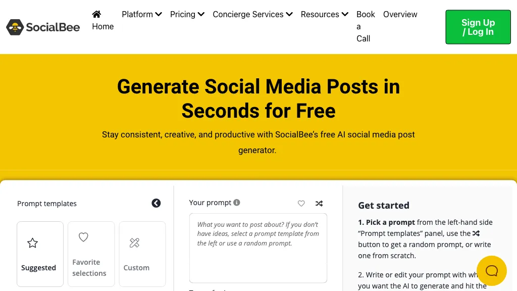 AI Social Post Generator 官网截图