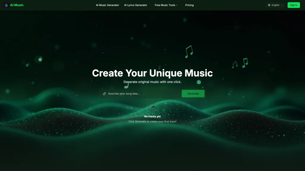 AI Song Creator 官网截图