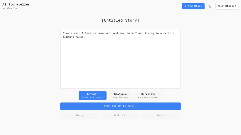 AI Storyteller 官网截图