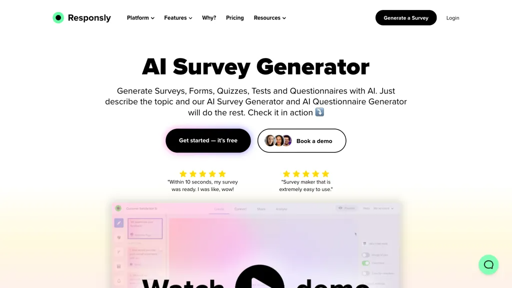 AI Survey Maker 官网截图