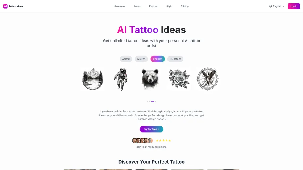 AI Tattoo Ideas 工具截图