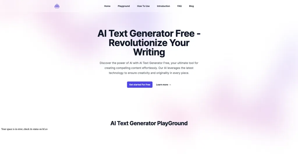 AI Text Generator 官网截图
