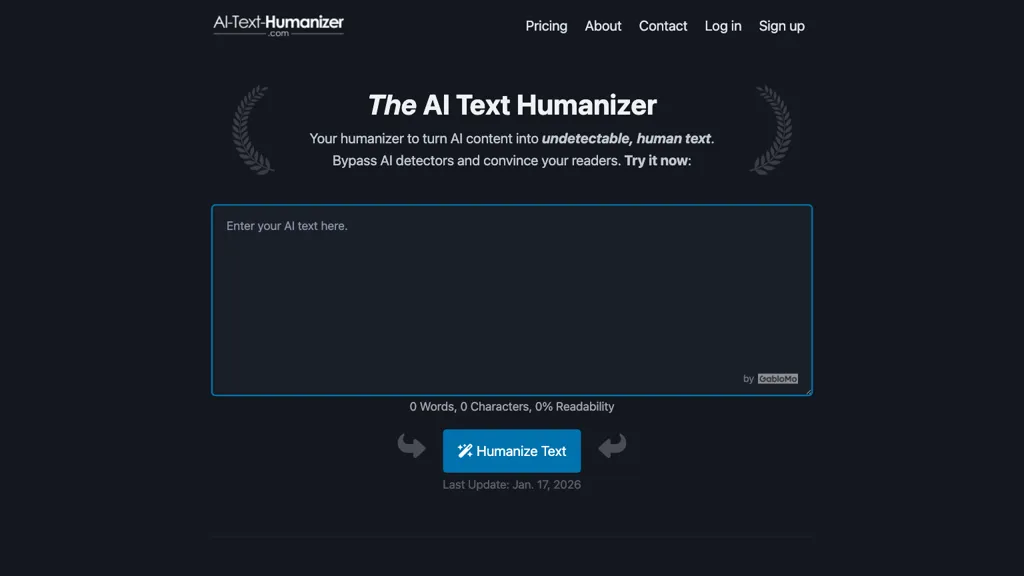 AI-Text-Humanizer.com 官网截图