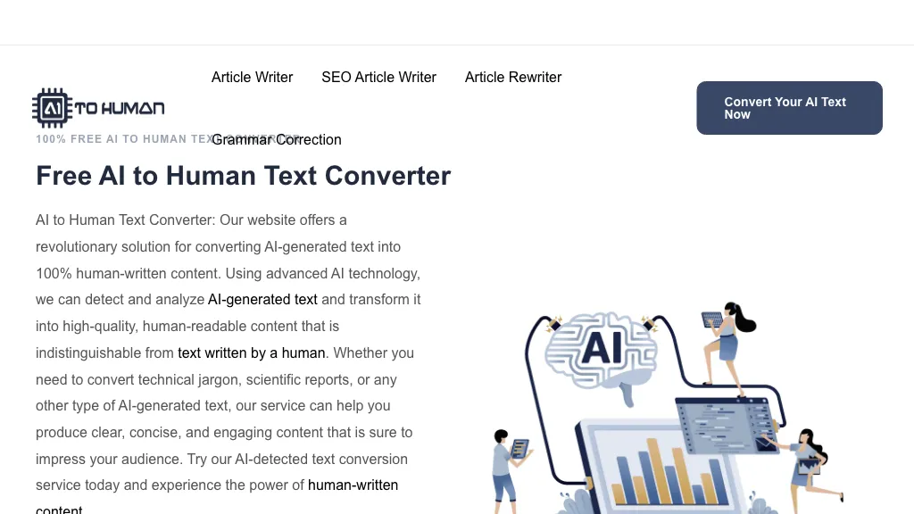 AI to Human 官网截图