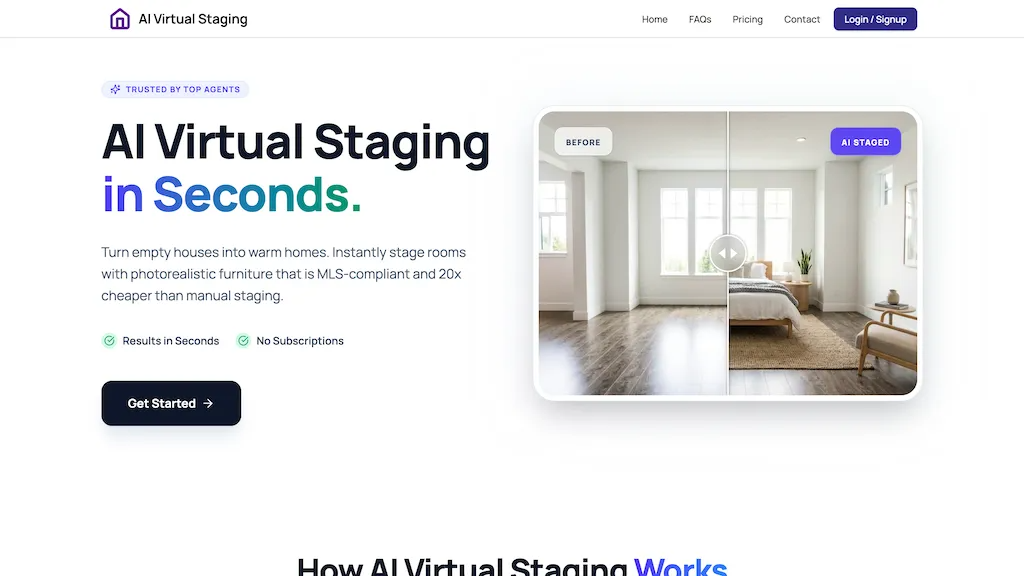 AI Virtual Staging 官网截图