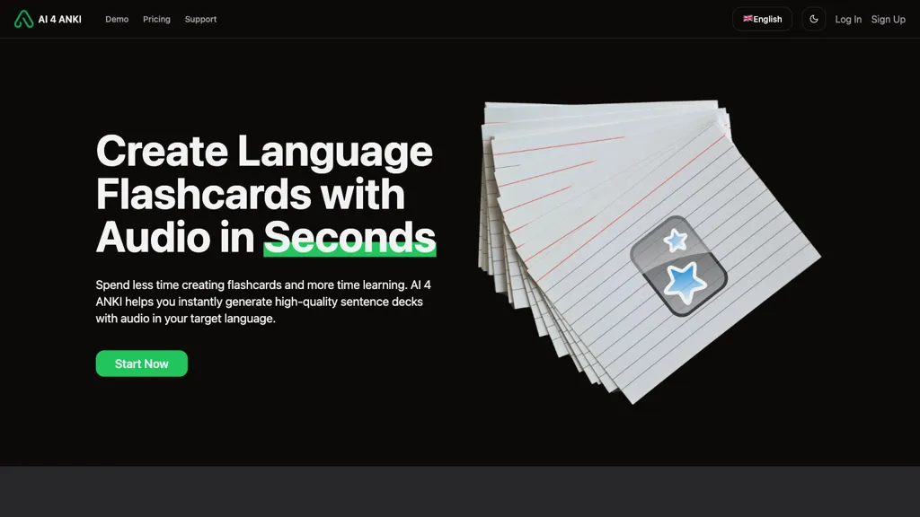 AI4ANKI 官网截图
