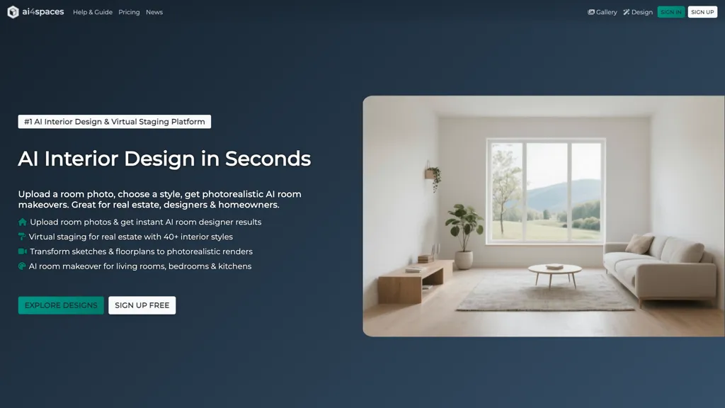 AI4spaces 官网截图