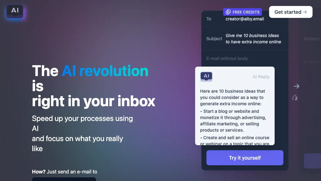 AIby.email 官网截图