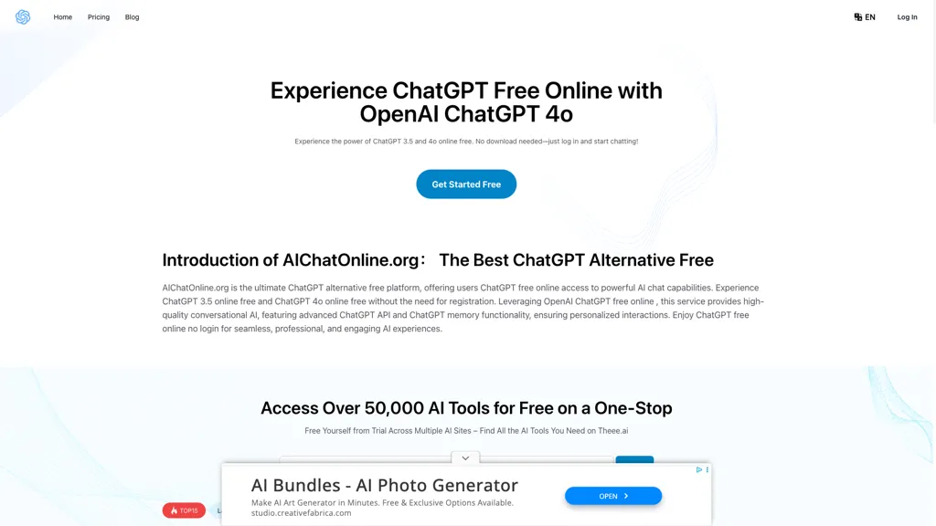 AIChatOnline.org 官网截图