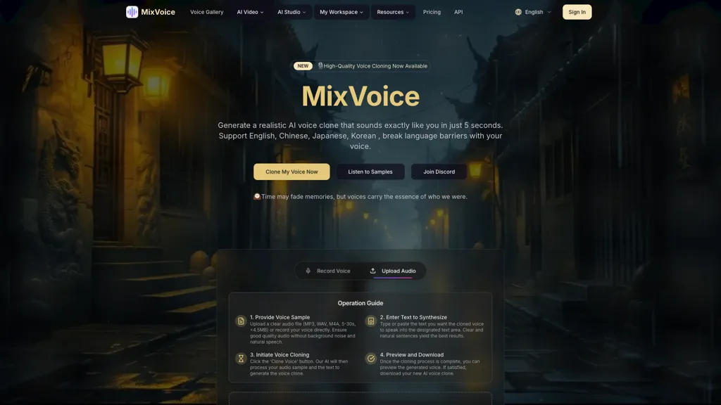 Free Voice Cloning 工具截图