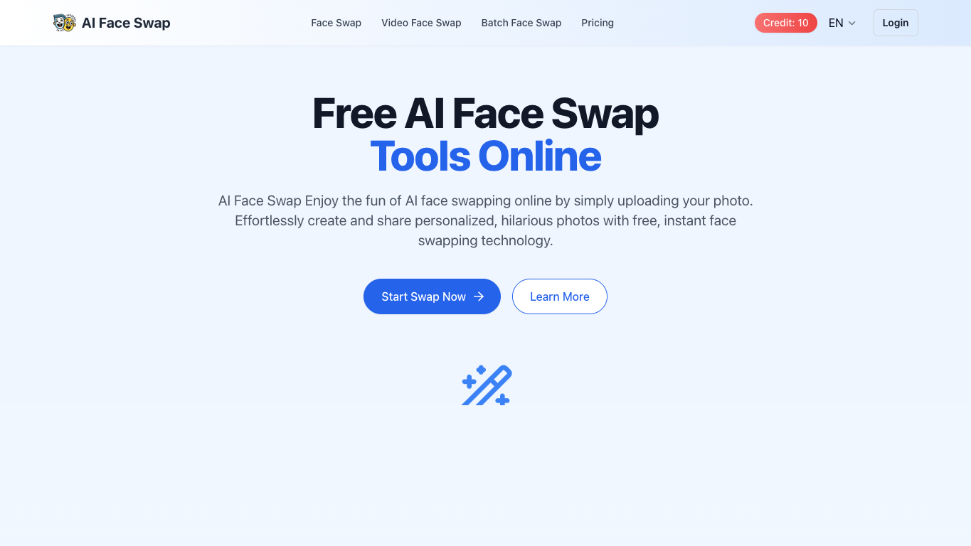 aifaceswap.ai 官网截图
