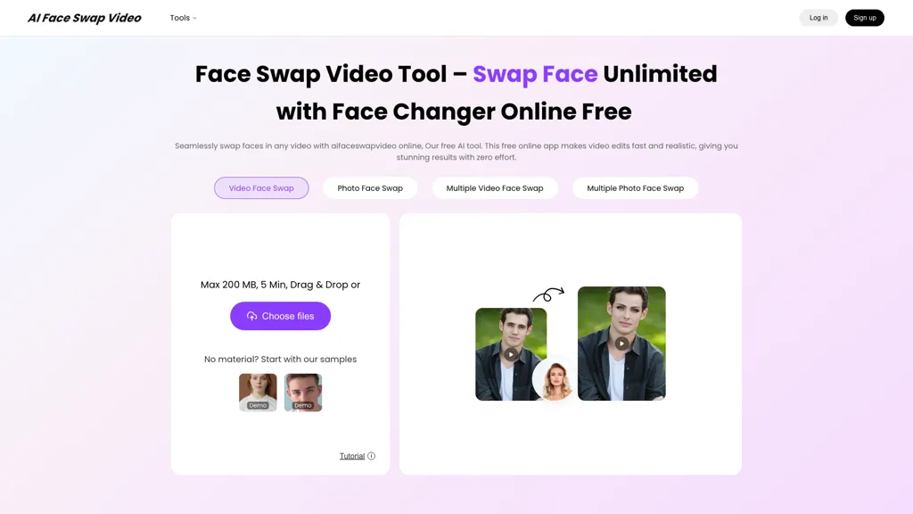 AIFaceSwapVideo.online 官网截图