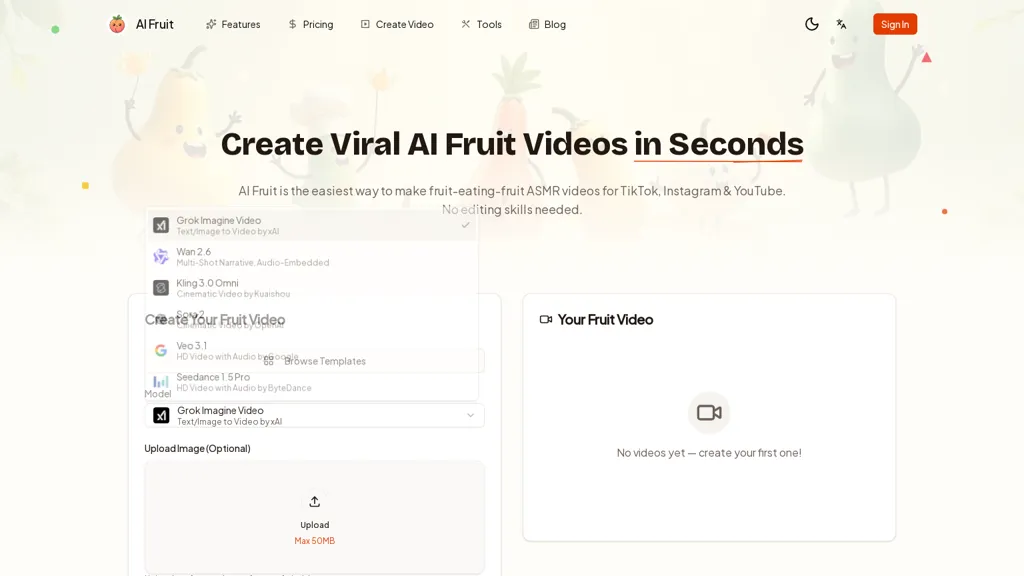 AIFruit.app 官网截图