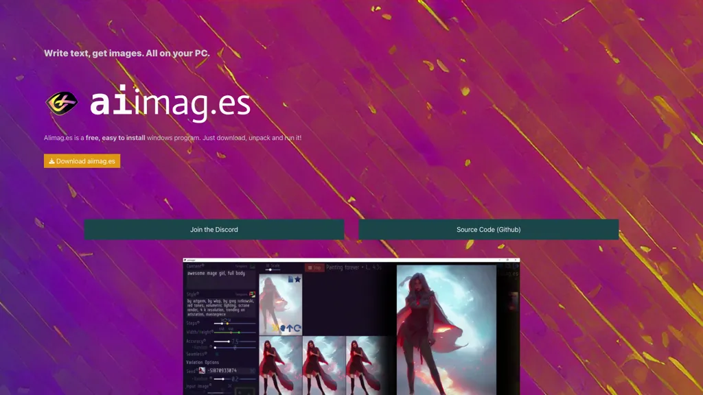 AIimages 官网截图